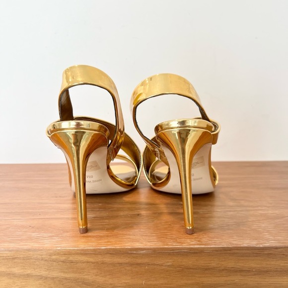 Nine West Golden Itzel dress mirrored heel sandals size 8 - Picture 4 of 9
